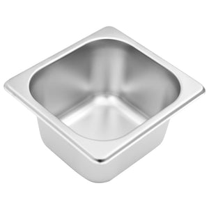 vidaXL Gastronorm Rack with 3 GN 1/6 Containers Stainless Steel