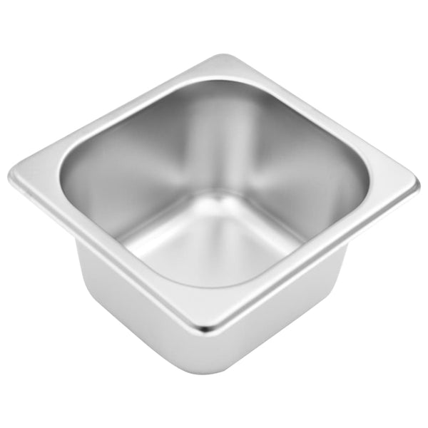 vidaXL Gastronorm Stand with 8 GN 1/6 Containers Stainless Steel