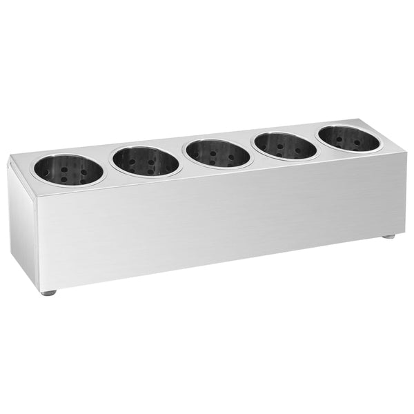 vidaXL Cutlery Caddy 5 Compartments Rectangular Stainless Steel