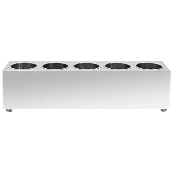vidaXL Cutlery Caddy 5 Compartments Rectangular Stainless Steel