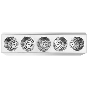 vidaXL Cutlery Caddy 5 Compartments Rectangular Stainless Steel