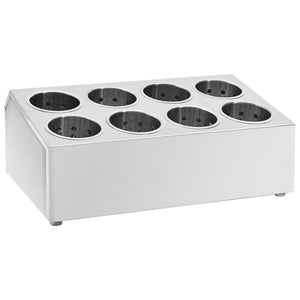 vidaXL Cutlery Caddy 8 Compartments Rectangular Stainless Steel