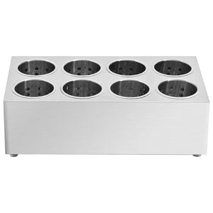 vidaXL Cutlery Caddy 8 Compartments Rectangular Stainless Steel