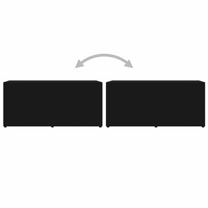 vidaXL TV Cabinet Black 80x34x36 cm Engineered Wood