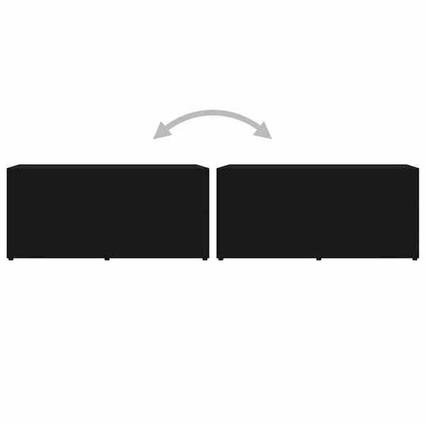 vidaXL TV Cabinet Black 80x34x36 cm Engineered Wood