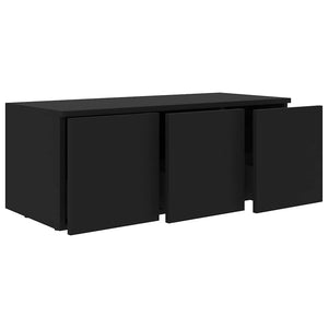 vidaXL TV Cabinet Black 80x34x30 cm Engineered Wood