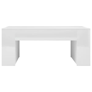 vidaXL Coffee Table High Gloss White 100x60x42 cm Engineered Wood