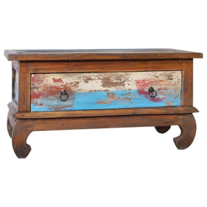 vidaXL Coffee Table 80x50x40 cm Teak Solid Reclaimed Wood