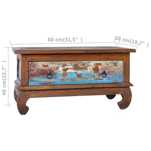 vidaXL Coffee Table 80x50x40 cm Teak Solid Reclaimed Wood
