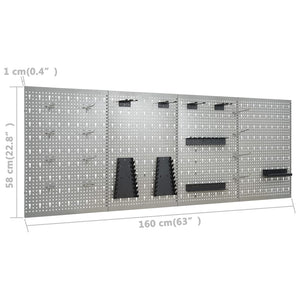 vidaXL Workbench with 4 Tool Walls