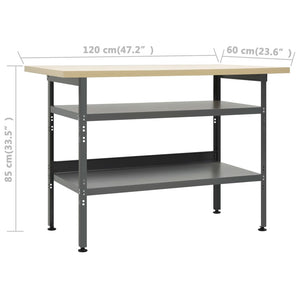 vidaXL Workbench with 3 Tool Walls and 1 Wall Cabinet