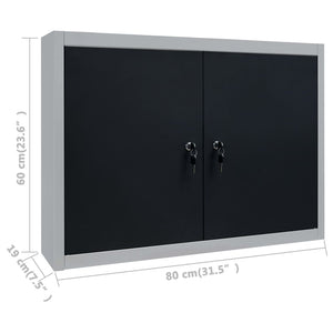 vidaXL Workbench with 4 Tool Panels and 2 Wall Cabinets