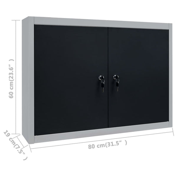 vidaXL Workbench with 4 Tool Panels and 2 Wall Cabinets