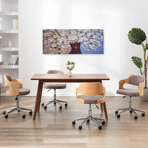 vidaXL Canvas Print Set Flowers in Vase Multicolour 150x60 cm