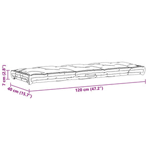 vidaXL Pallet Cushions 2 pcs. Cotton Black