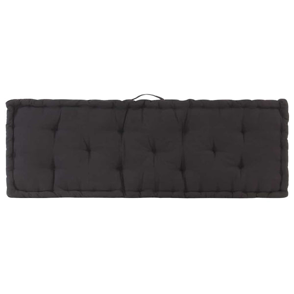 vidaXL Pallet Cushions 2 pcs. Cotton Black