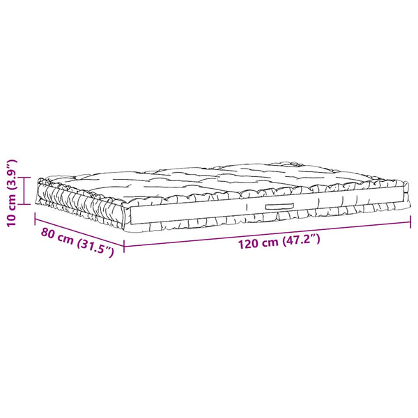 vidaXL Pallet Cushions 2 pcs. Cotton Grey