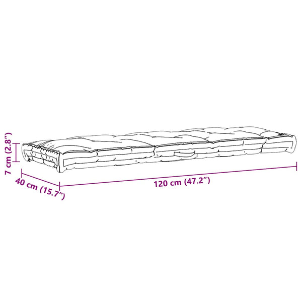 vidaXL Pallet Cushions 2 pcs. Cotton Grey