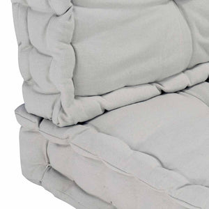 vidaXL Pallet Cushions 2 pcs. Cotton Grey