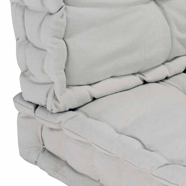 vidaXL Pallet Cushions 2 pcs. Cotton Grey