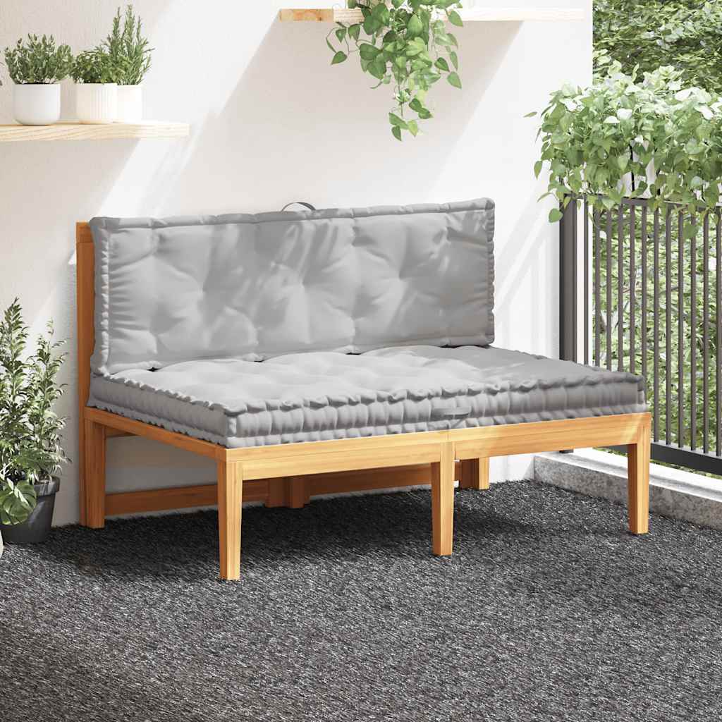 vidaXL Pallet Cushions 2 pcs. Cotton Grey