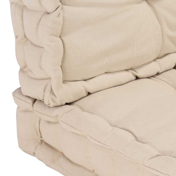 vidaXL Pallet Cushions 2 pcs. Cotton Beige