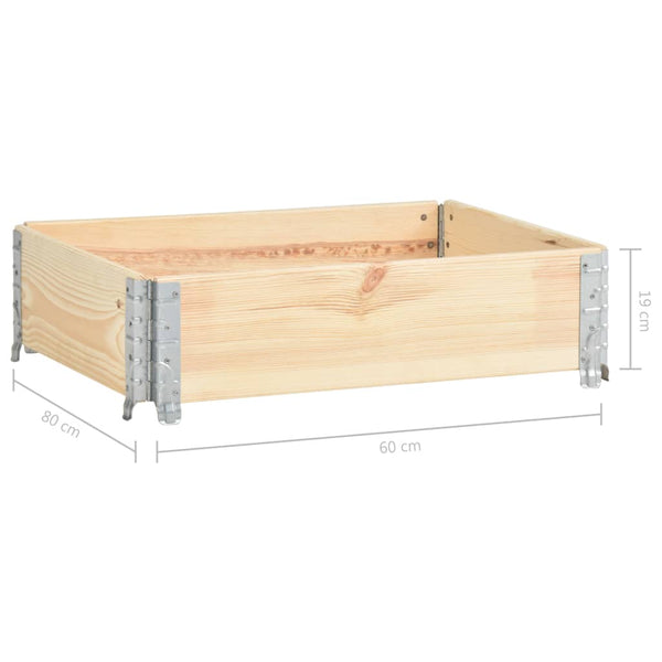 vidaXL Pallet Collar 60x80 cm Solid Pinewood