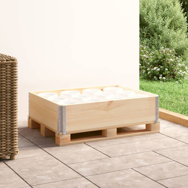 vidaXL Pallet Collar 60x80 cm Solid Pinewood