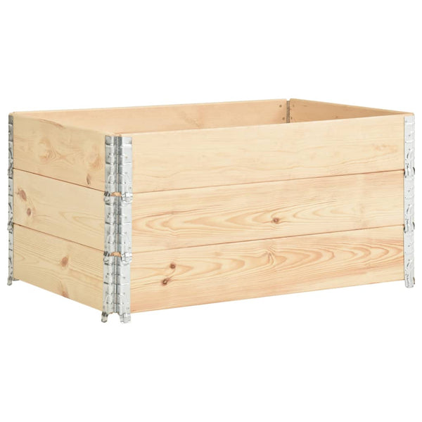 vidaXL Pallet Collar Set 3 pcs 80x120 cm Solid Pine Wood