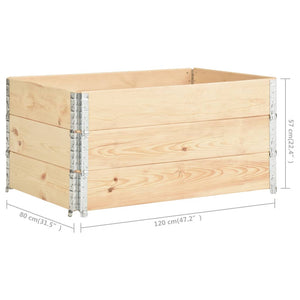 vidaXL Pallet Collar Set 3 pcs 80x120 cm Solid Pine Wood