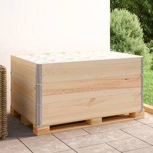 vidaXL Pallet Collar Set 3 pcs 80x120 cm Solid Pine Wood
