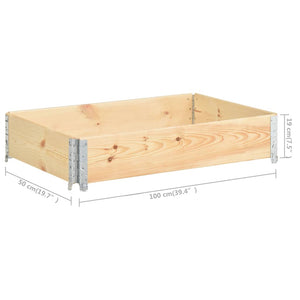 vidaXL Pallet Collar 50x100 cm Solid Pine