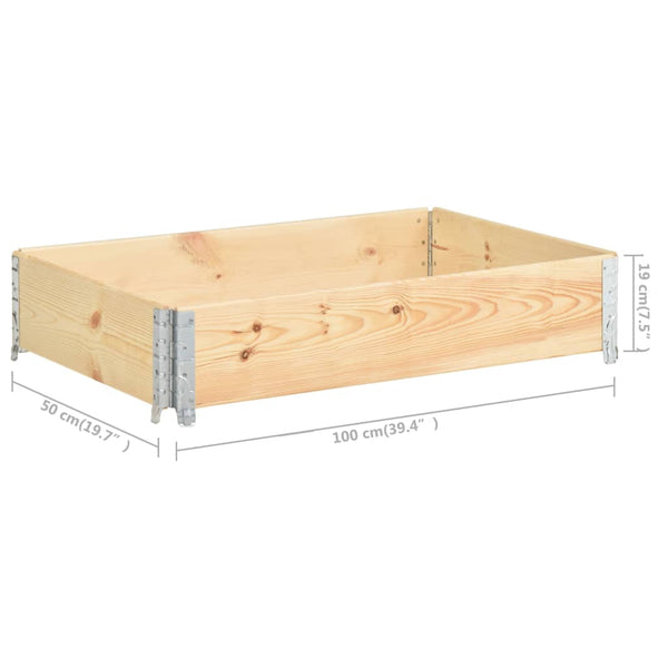 vidaXL Pallet Collar 50x100 cm Solid Pine