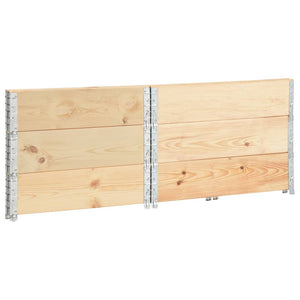 vidaXL Pallet Collar Set 3 pcs 100x100 cm Solid Pine Wood