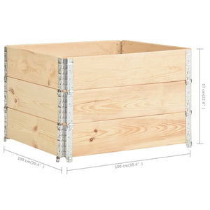 vidaXL Pallet Collar Set 3 pcs 100x100 cm Solid Pine Wood