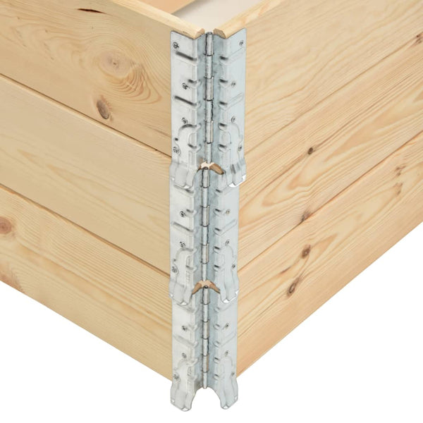 vidaXL Pallet Collar Set 3 pcs 100x150 cm Solid Pine Wood