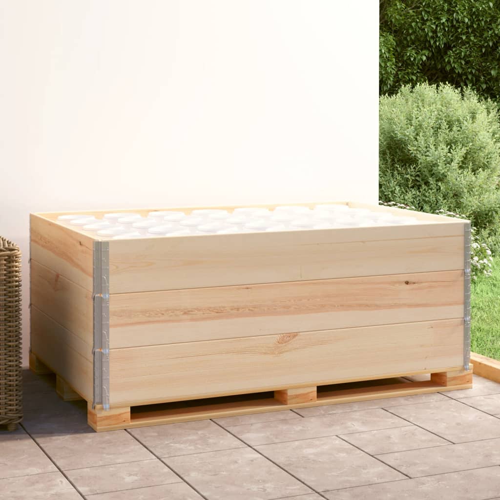 vidaXL Pallet Collar Set 3 pcs 100x150 cm Solid Pine Wood