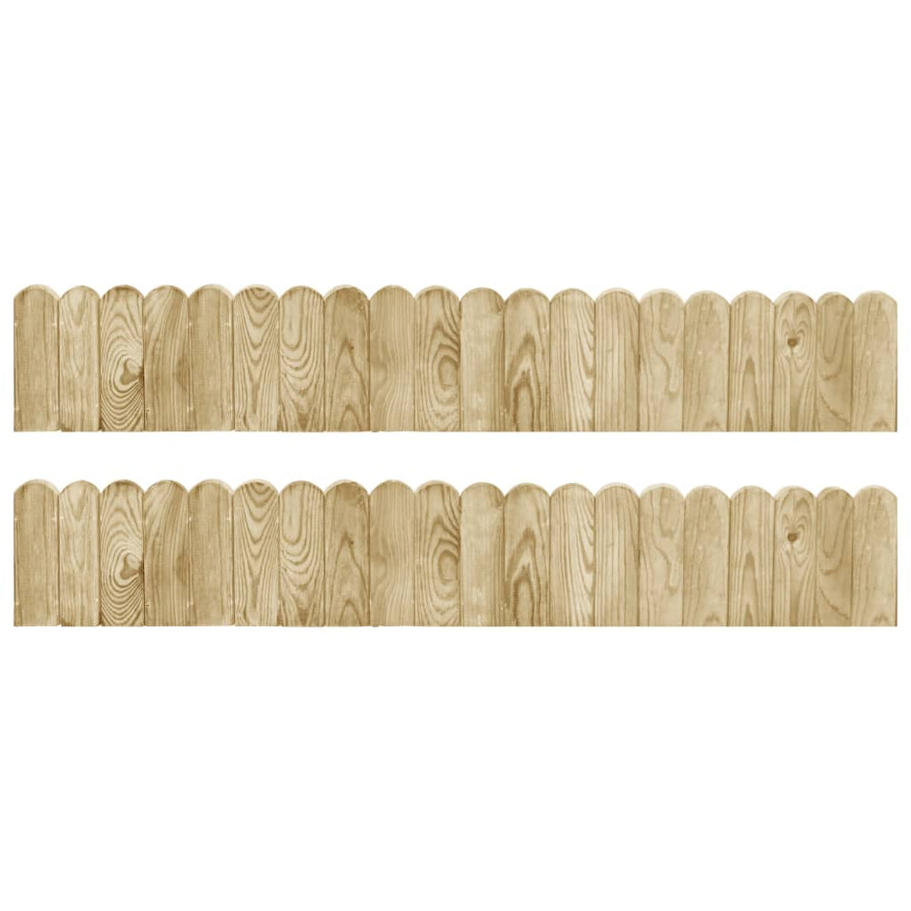 vidaXL Garden Edging 2 pcs 120 cm Impregnated Pinewood