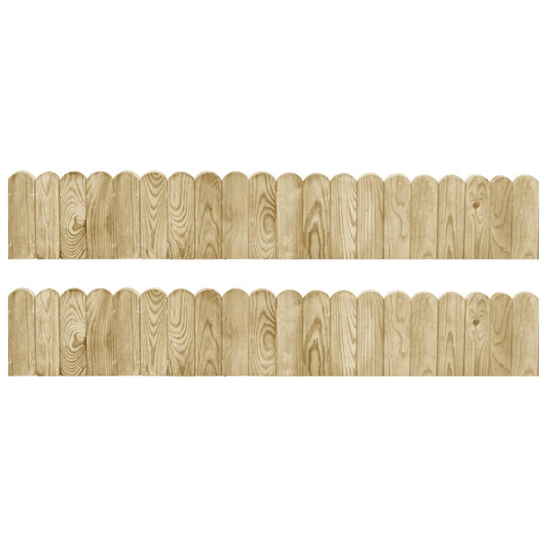 vidaXL Garden Edging 2 pcs 120 cm Impregnated Pinewood