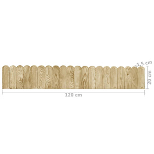 vidaXL Garden Edging 2 pcs 120 cm Impregnated Pinewood