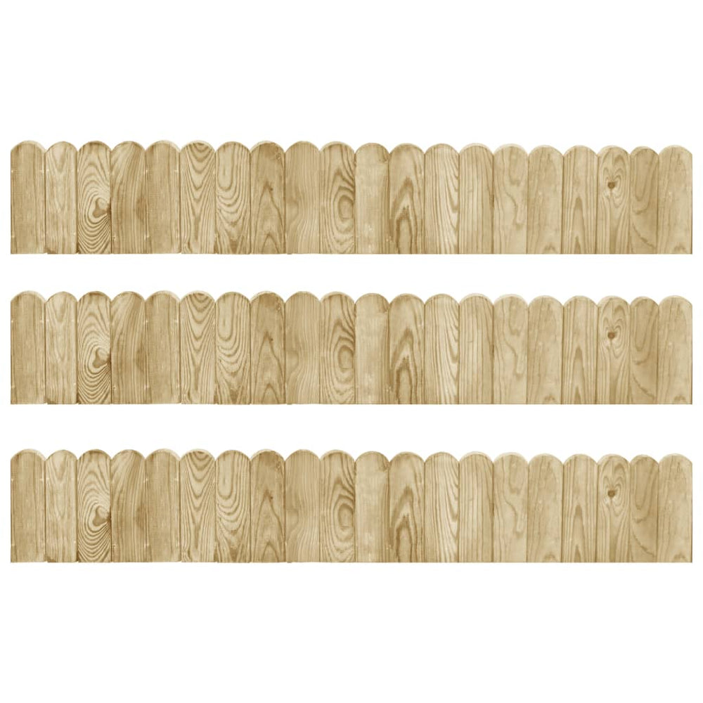 vidaXL Garden Edging 3 pcs 120 cm Impregnated Pinewood