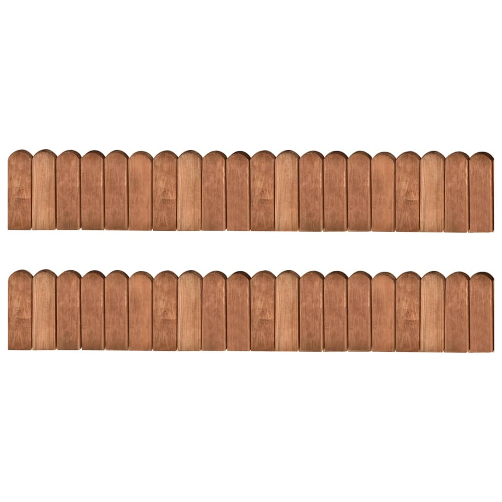 vidaXL Garden Bed Edging 2 pcs 120 cm Impregnated Pinewood