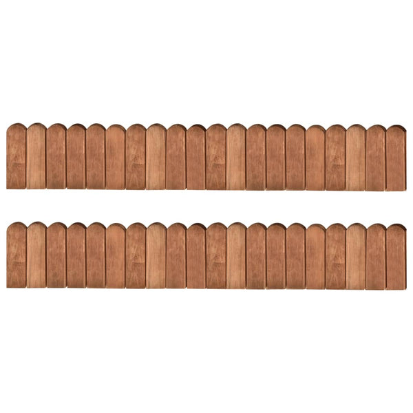 vidaXL Garden Bed Edging 2 pcs 120 cm Impregnated Pinewood