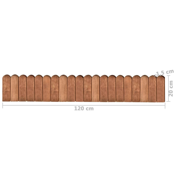 vidaXL Garden Bed Edging 2 pcs 120 cm Impregnated Pinewood