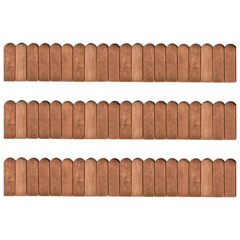 vidaXL Garden Edging 3 pcs 120 cm Impregnated Pinewood