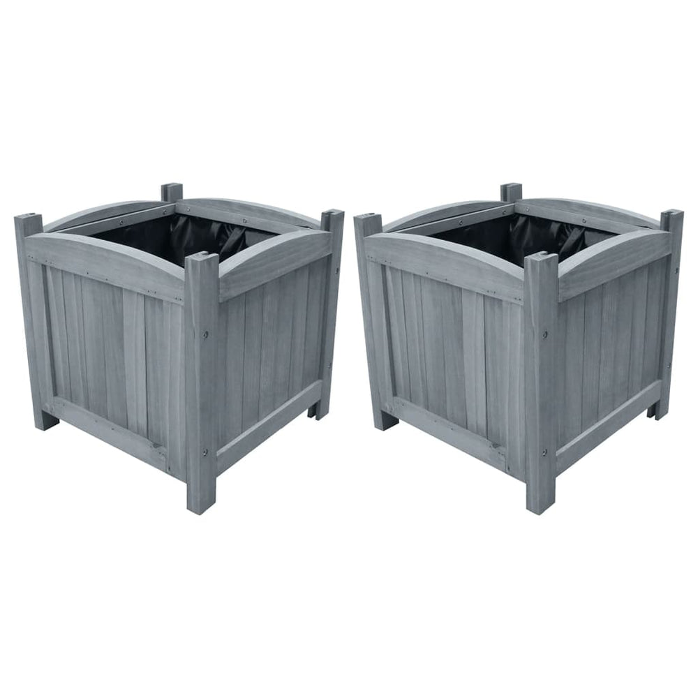 vidaXL Garden Raised Beds 2 pcs. 30x30x30 cm Solid Fir Wood