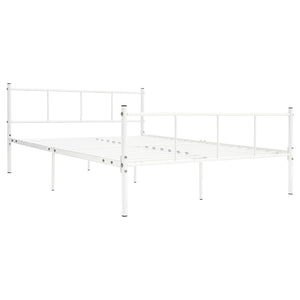 vidaXL Bed Frame White Metal 120x200 cm