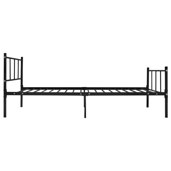 vidaXL Bed Frame Black Metal 90x200 cm