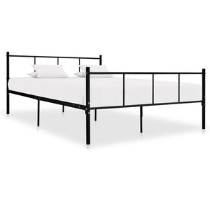 vidaXL Bed Frame Black Metal 140x200 cm