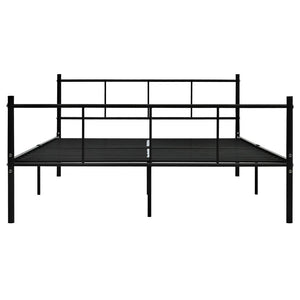 vidaXL Bed Frame Black Metal 140x200 cm
